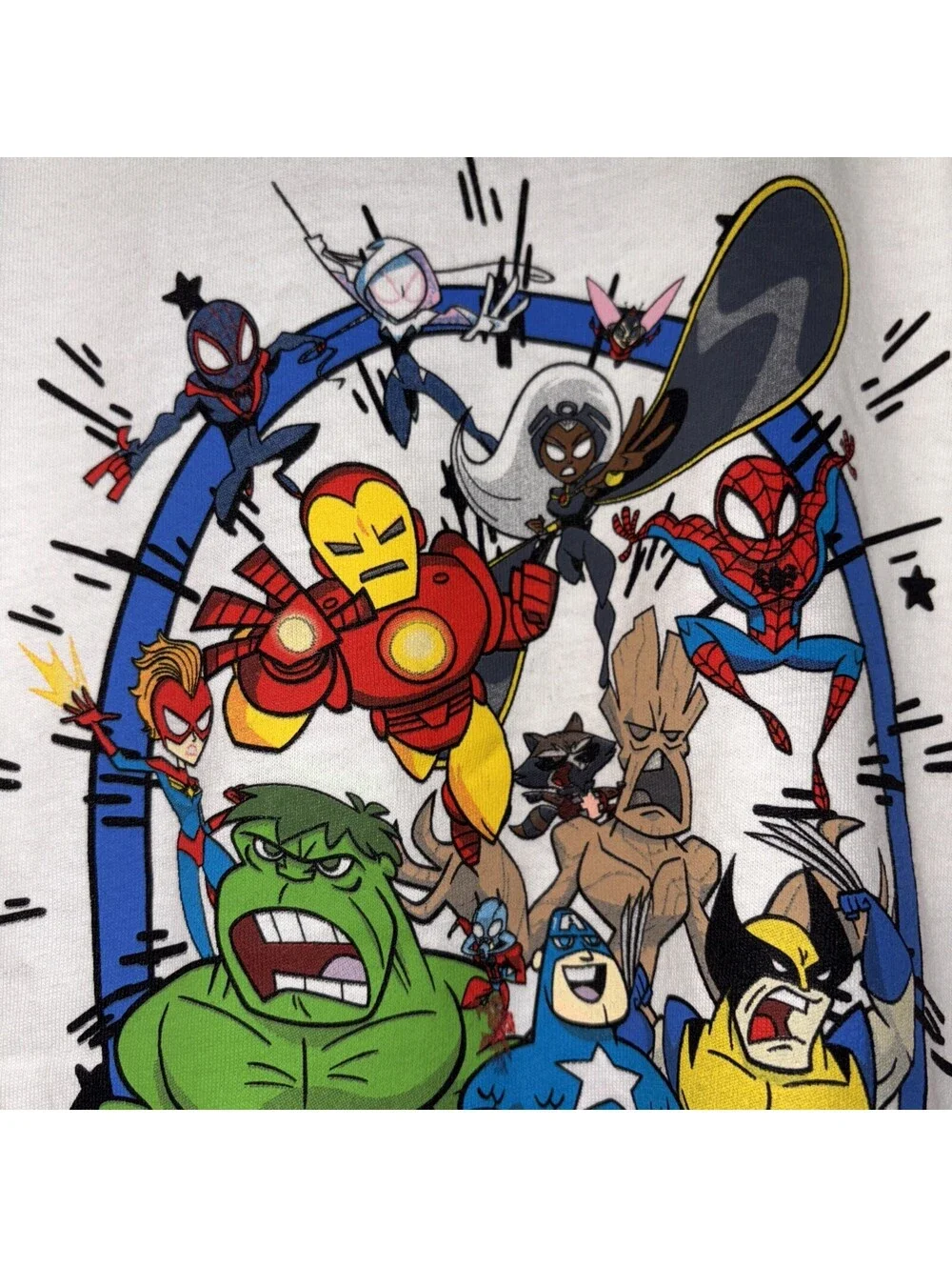 DISNEY MARVEL COMICS SUPER HEROES Collage t-shirt SIZE MEDIUM-Unisex New